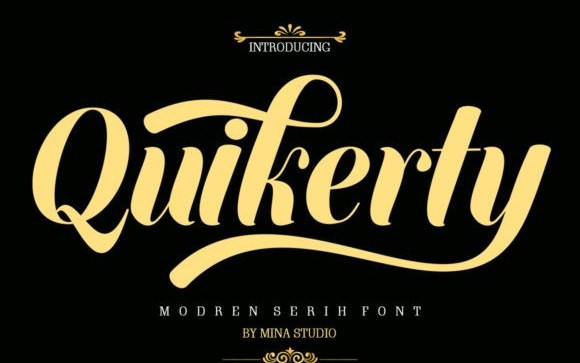 Quikerty Calligraphy Font