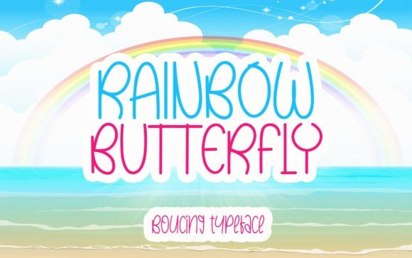 Rainbow Butterfly Font