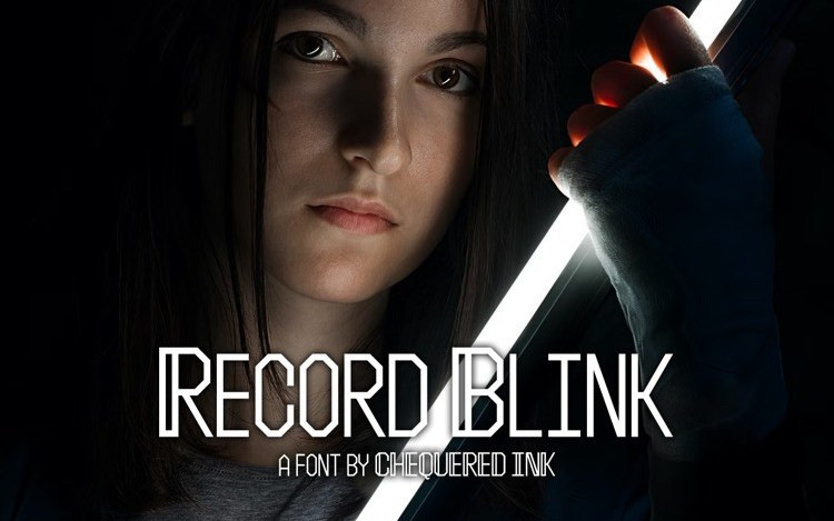 Record Blink Display Font