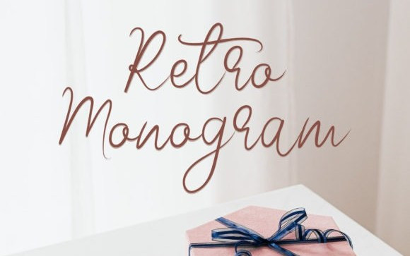 Retro Monogram Script Font