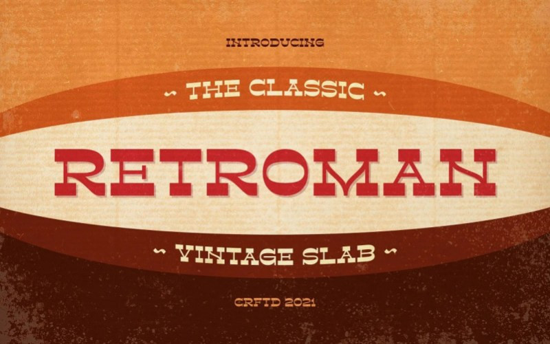 Retroman Slab Serif Font