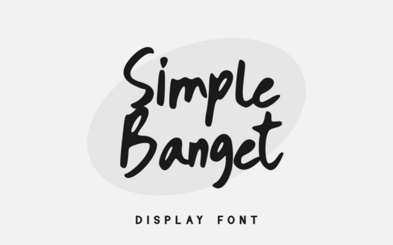 Simple Banget Handwritten Font