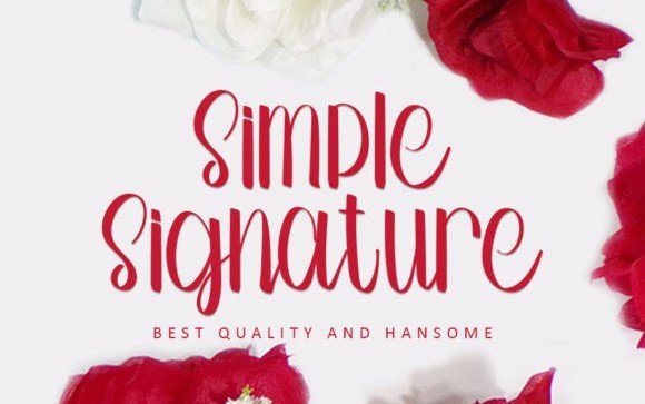 Simple Signature Typeface