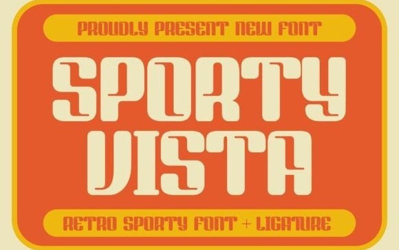 SPORTY VISTA Display Font