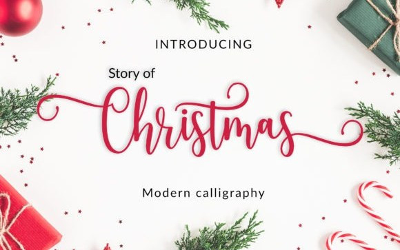 Story Of Christmas Calligraphy Font