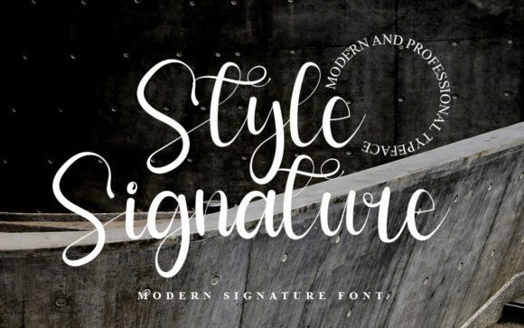 Style Signature Font