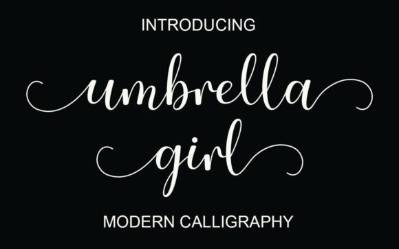 Umbrella Calligraphy Font