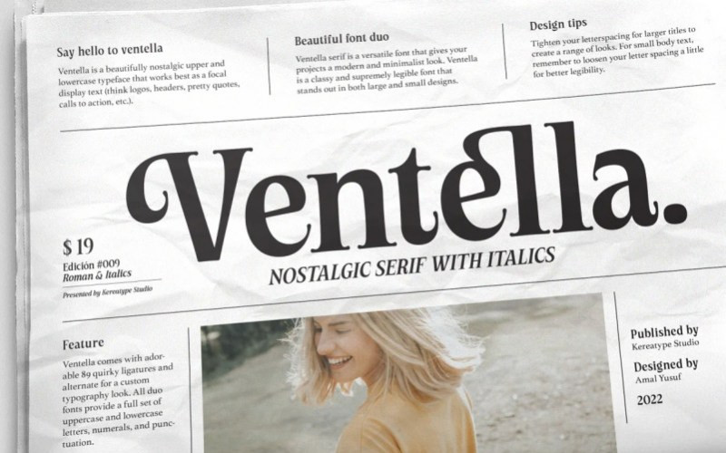 Ventella Serif Font