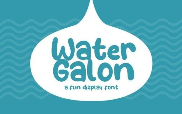 Water Galon Display Font