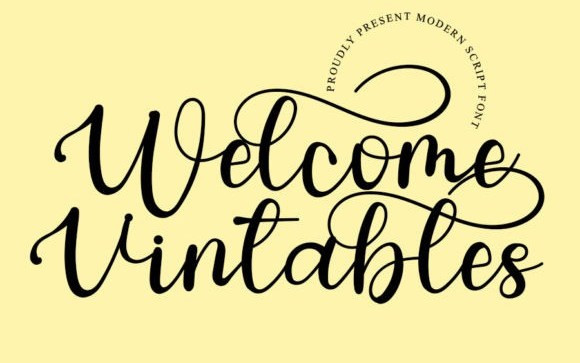 Welcome Vintables Script Font