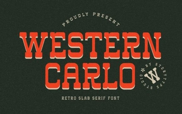 Western Carlo Slab Serif Font