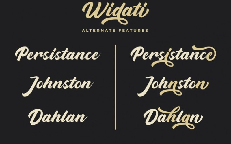 Widati Calligraphy Font