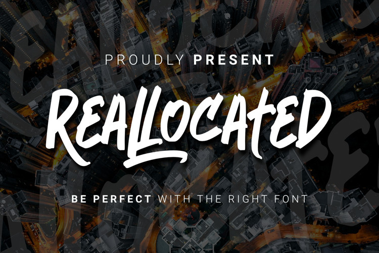 Reallocated Brush Font