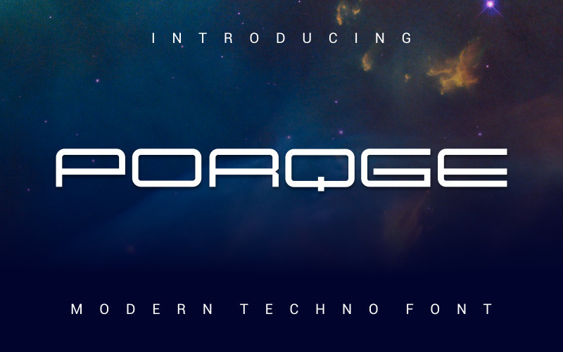 Porqge Techno Display Font