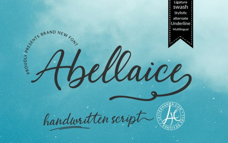 Abellaice Calligraphy Font