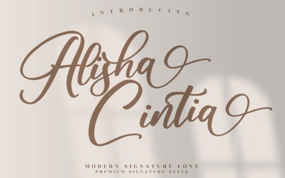 Alisha Cintia Calligraphy Font