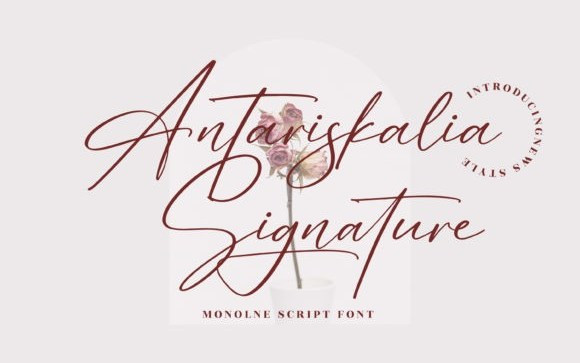 Antariskalia Signature Font