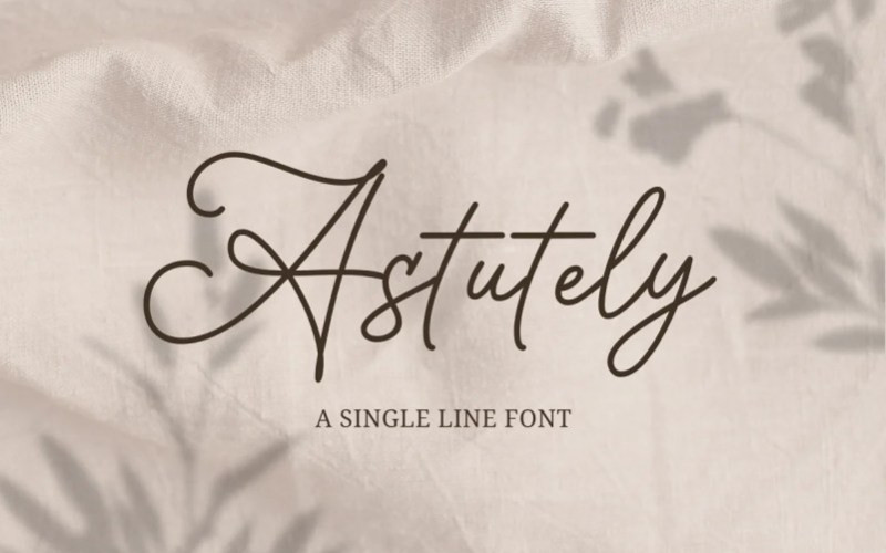 Astutely Script Font