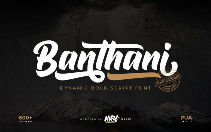 Banthani Calligraphy Font