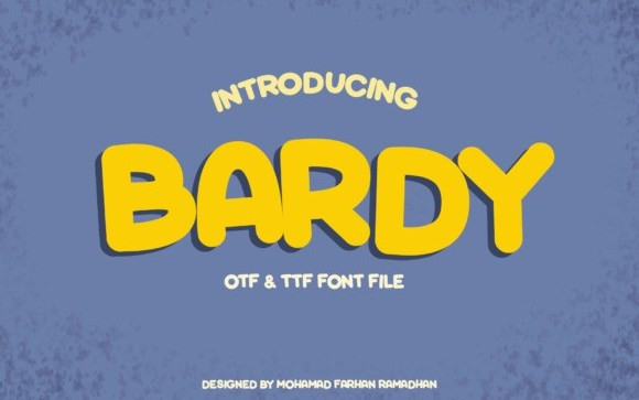 Bardy Display Font