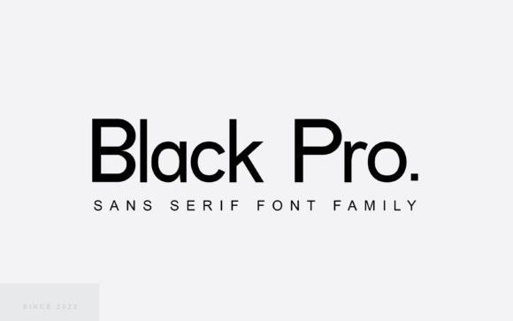 Black Pro Sans Serif Font