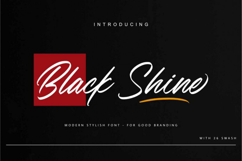 Black Shine Script Font