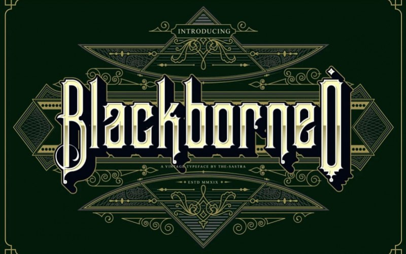 Blackborneo Display Font