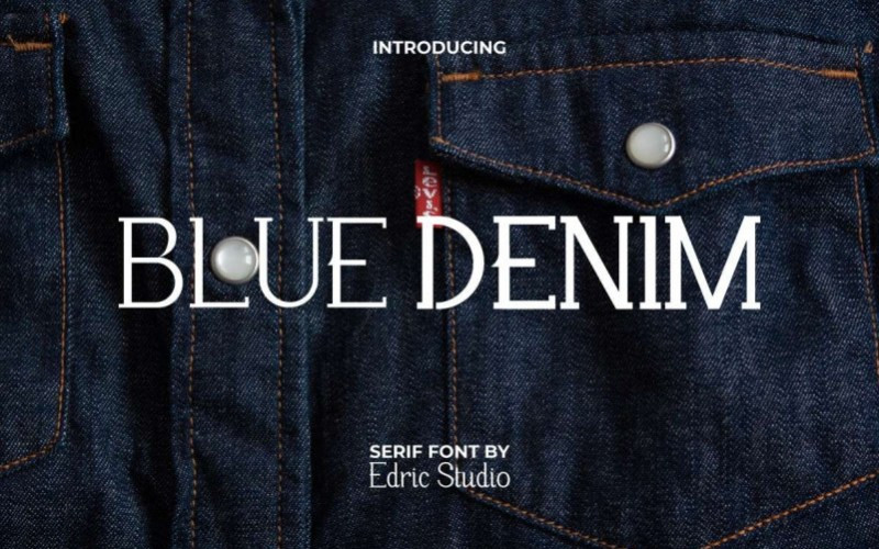 Blue Denim Display Font