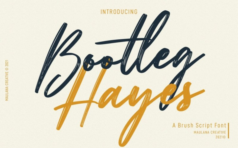 Bootleg Hayes Brush Font