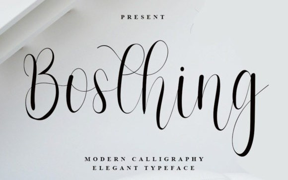 Bosthing Script Font