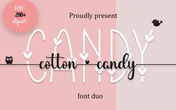 Cotton Candy Font Duo