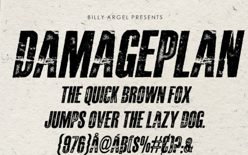 Damageplan Handwritten Font