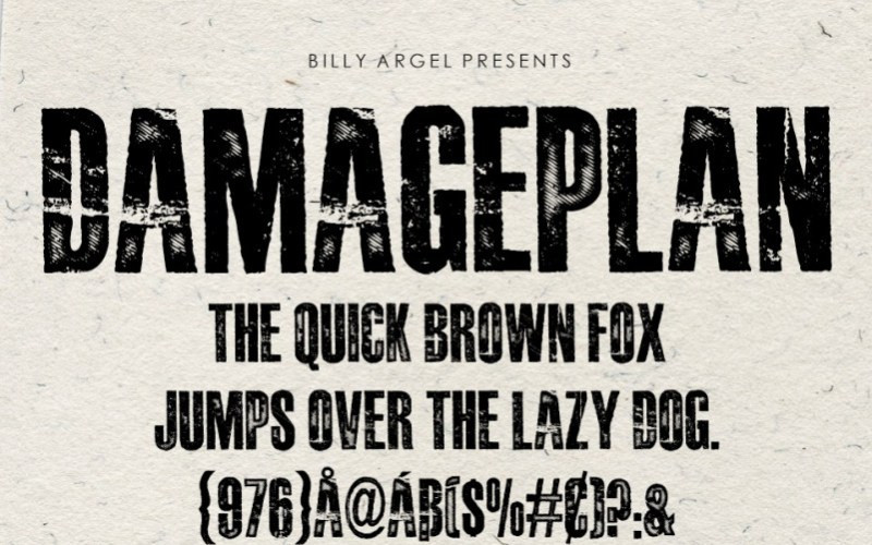 Damageplan Handwritten Font