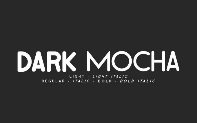 Dark Mocha Display Font