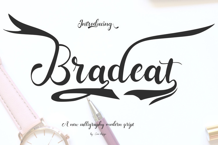 Bradeat Calligraphy Font