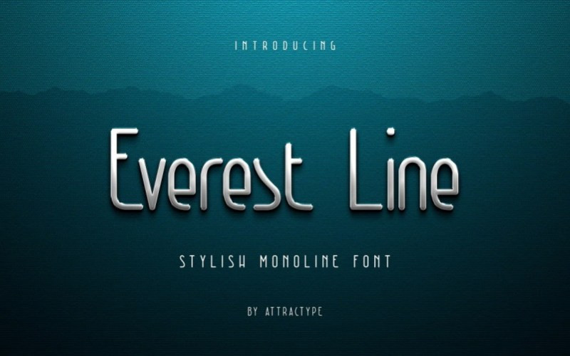 Everest Line Display Font