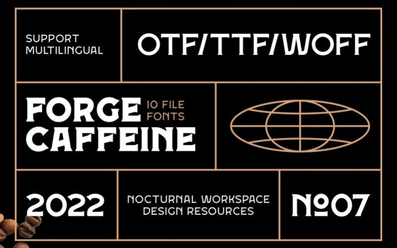 Forge Caffein Display Font