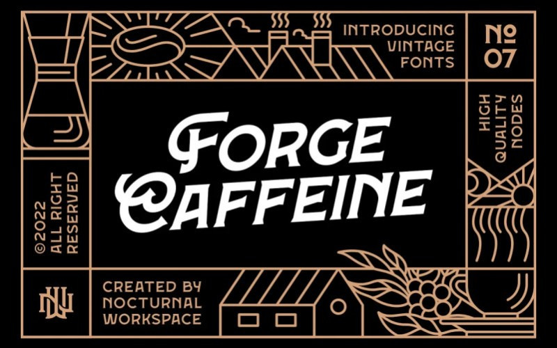 Forge Caffein Display Font