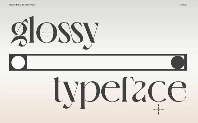 Glossy Serif Font