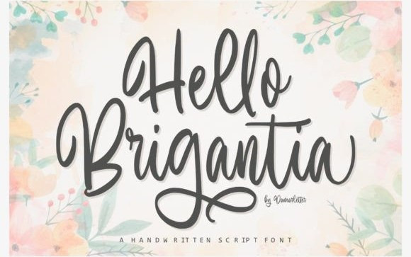 Hello Brigantia Handwritten Font