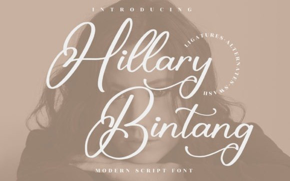 Hillary Bintang Calligraphy Font