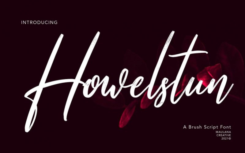 Howelstun Script Font