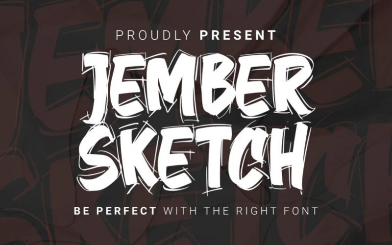 Jember Sketch Display Font