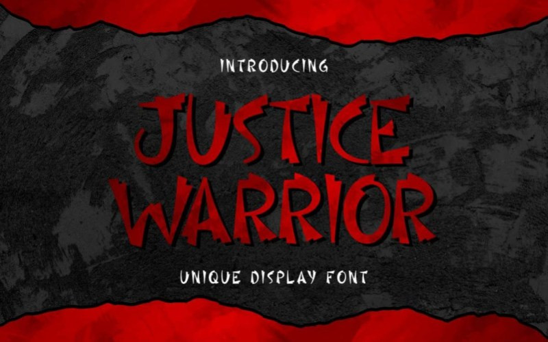 Justice Warrior Display Font