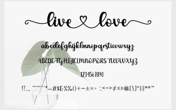 Livelove Calligraphy Font