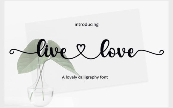 Livelove Calligraphy Font