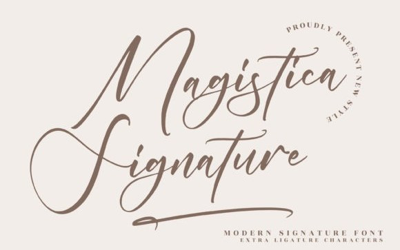 Magistica Signature Font