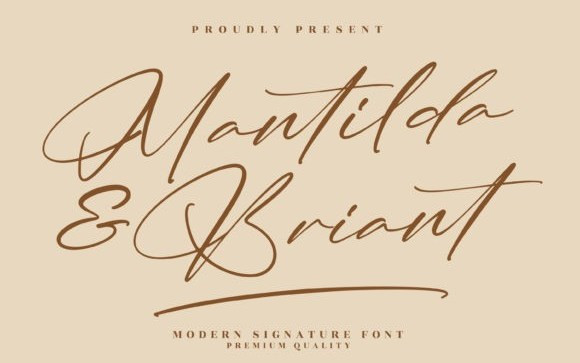 Mantilda & Briant Script Font