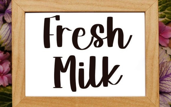 Milky White Display Font