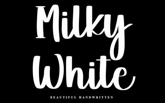 Milky White Display Font